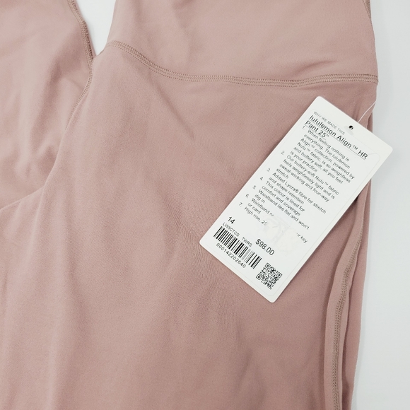 [ NWT ] Size 14 lululemon align pant leggings twilight rose double lined - Picture 2 of 6